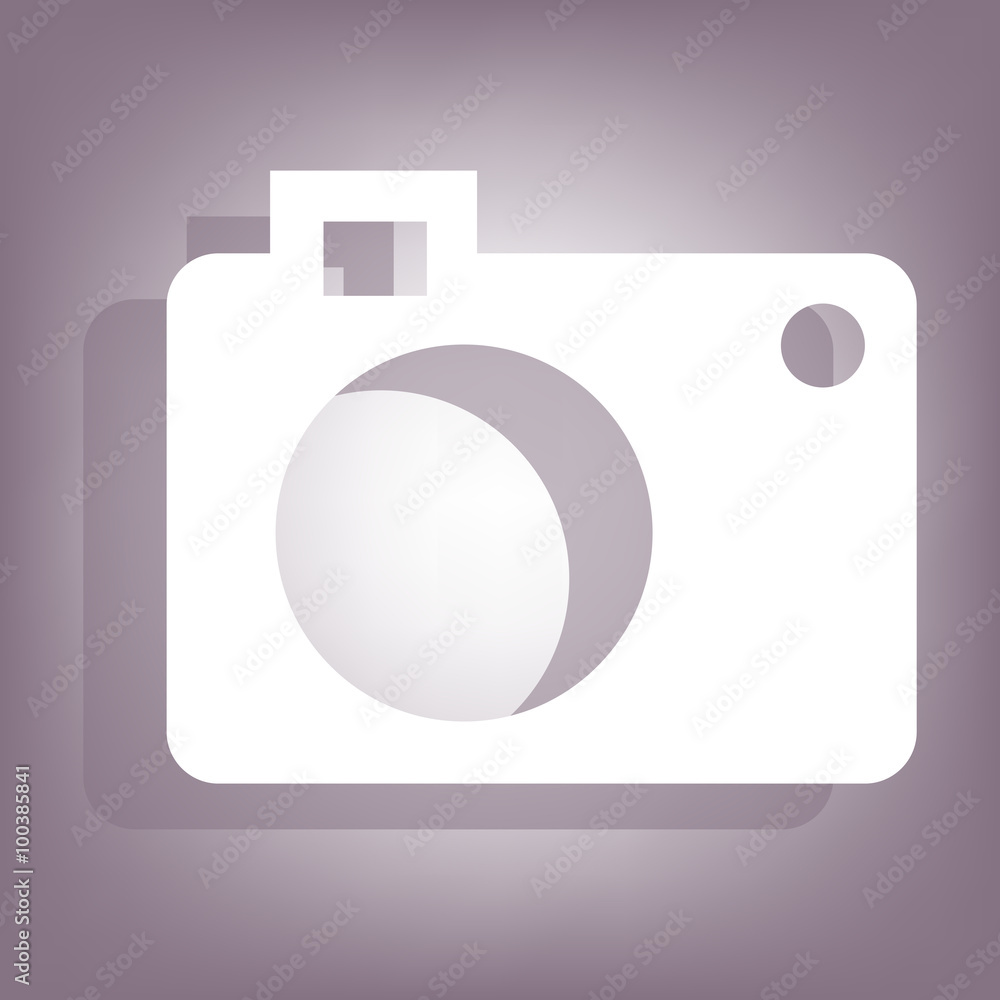 Camera icon with shadow Camera icon with shadow