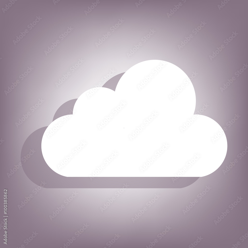 Cloud icon with shadow Cloud icon with shadow