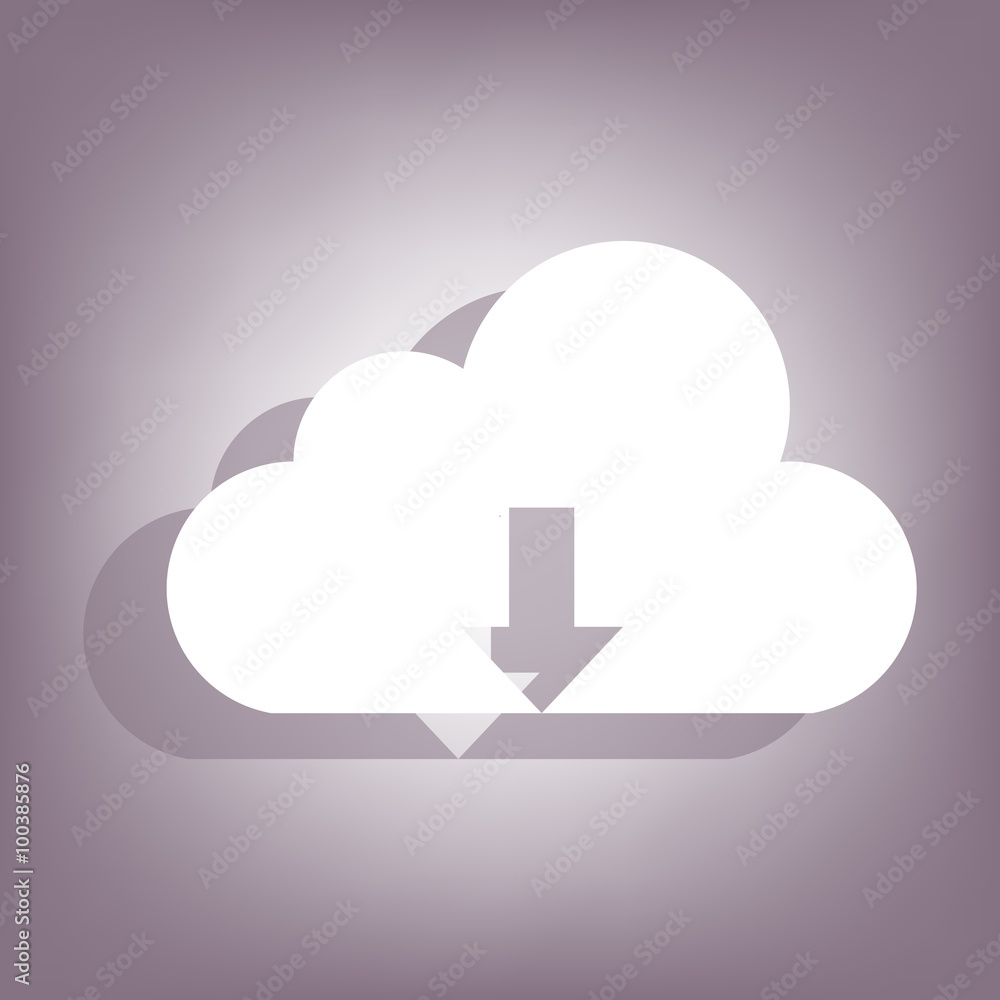Cloud icon with shadow Cloud icon with shadow