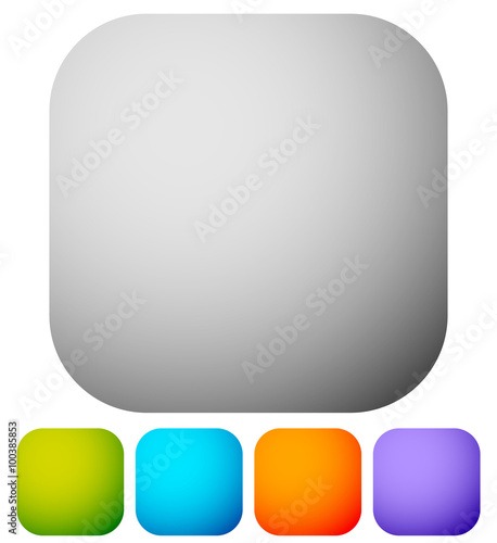 Rounded corner squares in 5 colors, eps 10 vector