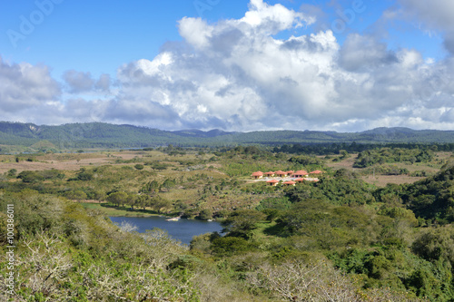 Fototapeta Naklejka Na Ścianę i Meble -  Landscape near archaeological site of Chinkultic in Chiapas, Mexico