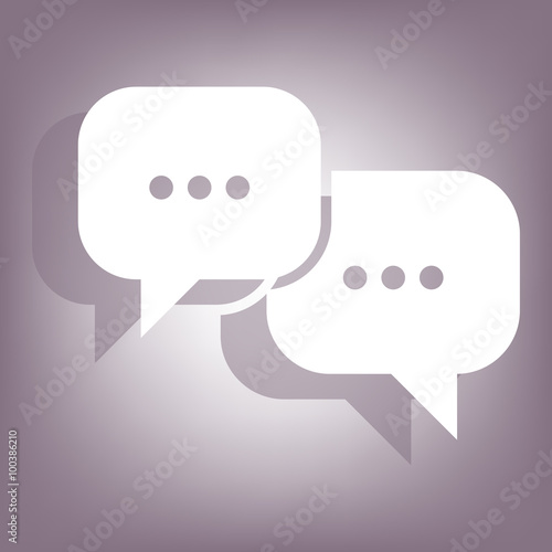 Icon with two speech bubbles