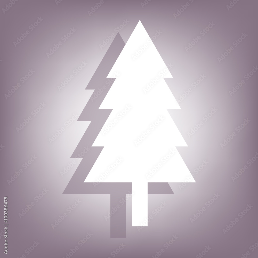 Obraz premium fir-tree . line vector icon