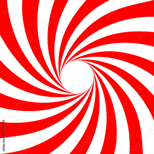 Red white swirl abstract vortex background. Vector illustration