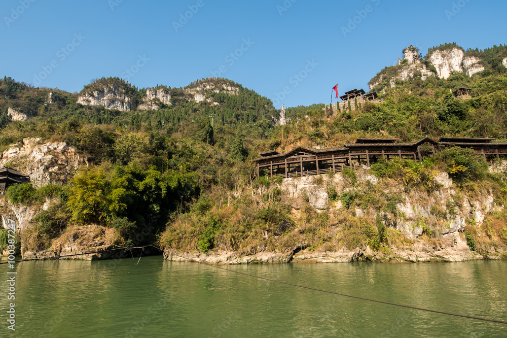 Fototapeta premium Three Gorges Tribe Scenic Spot along the Yangtze River