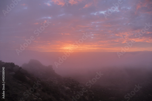 Fog Sunrise in Los Angeles California