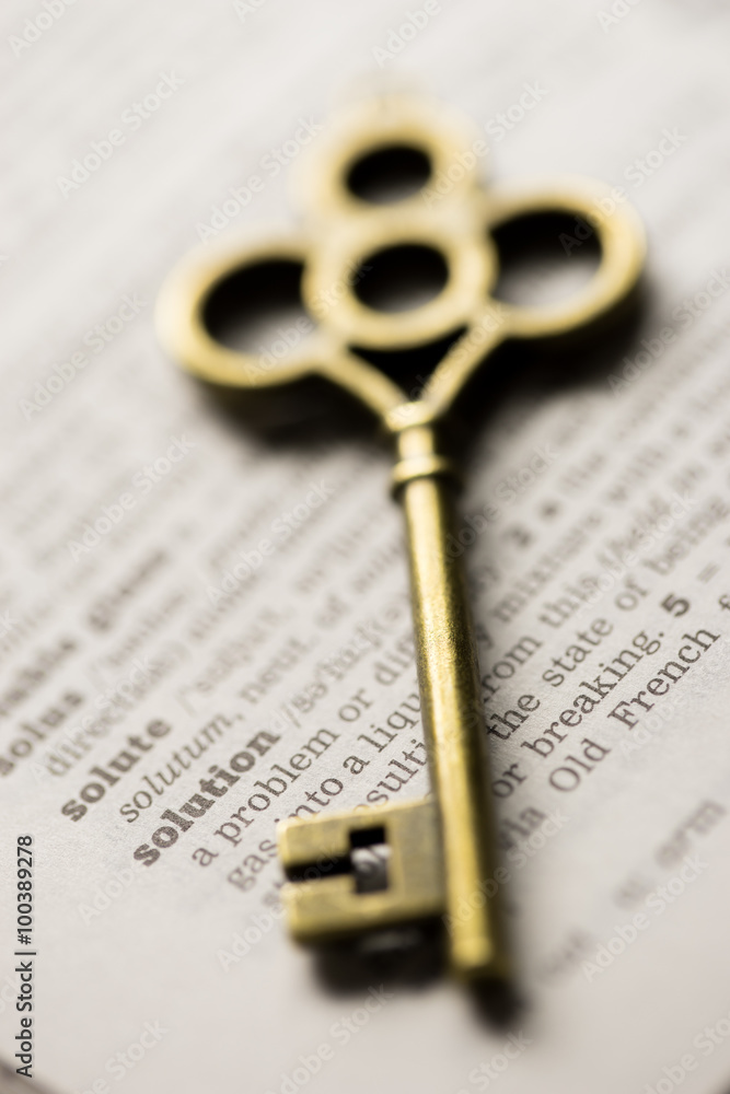 Business concept key for solution Business concept key for solution