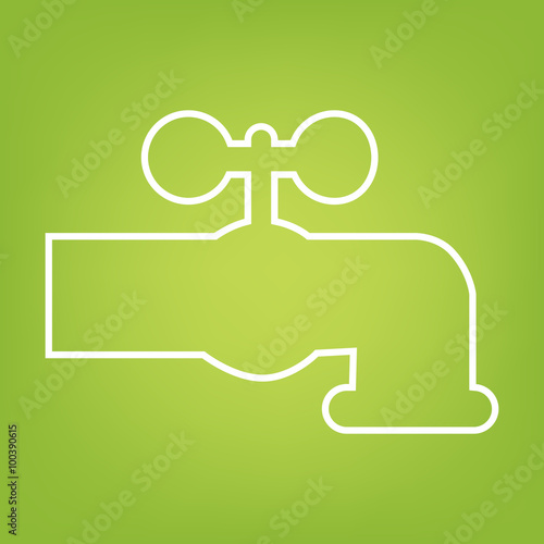 The water faucet line icon