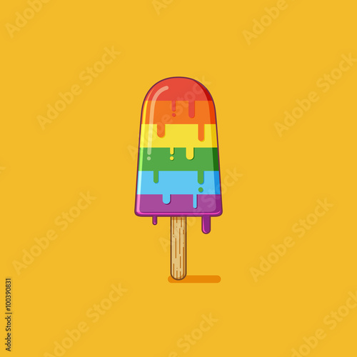 Rainbow popsicle