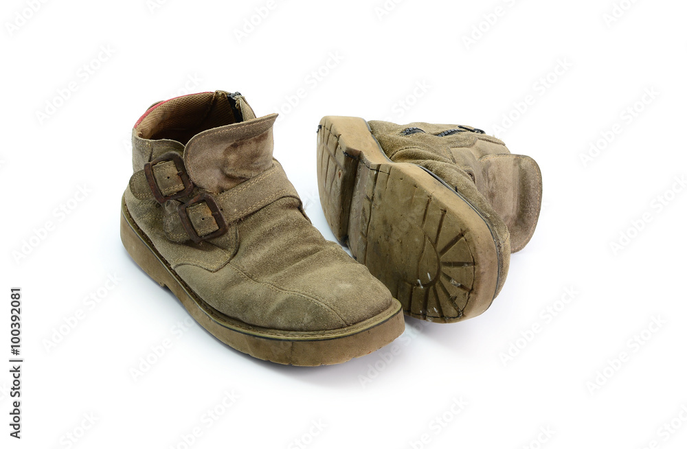 old mens sneakers isolated on a white background old mens sneakers isolated on a white background