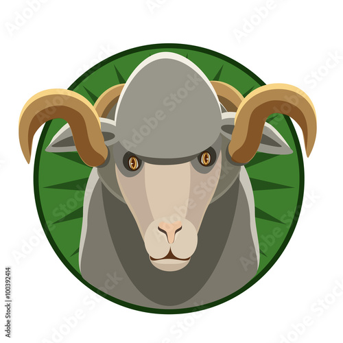 Icon sheep with horns/ sheep with horns icon pet provides us with wool, meat, and an icon for the site 