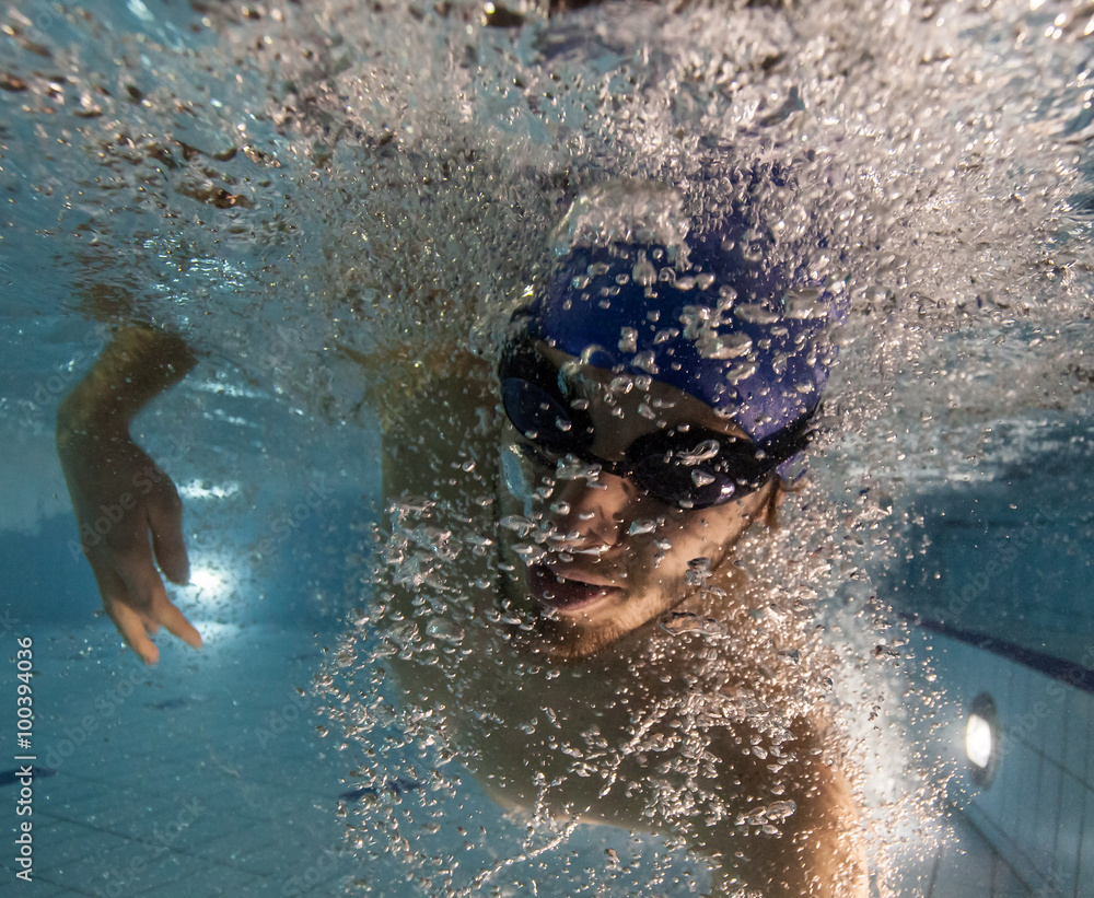 Obraz premium Swimmer at the swimming pool.