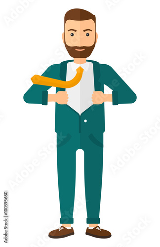 Man taking off jacket.