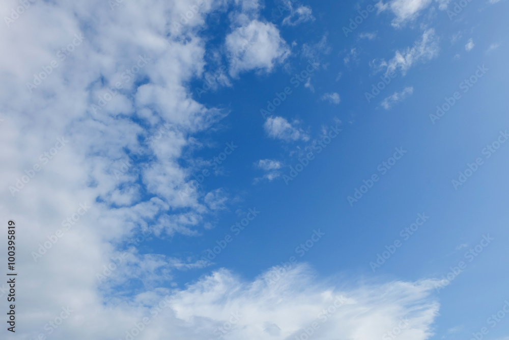 blue sky and white cloud, clear weather sky background