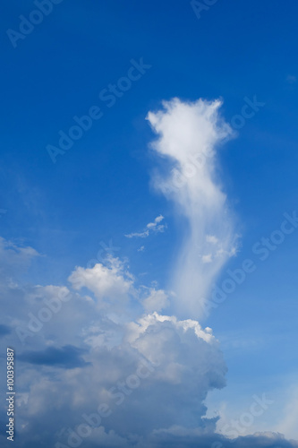 cloud shape on clear blue sky background © sutichak