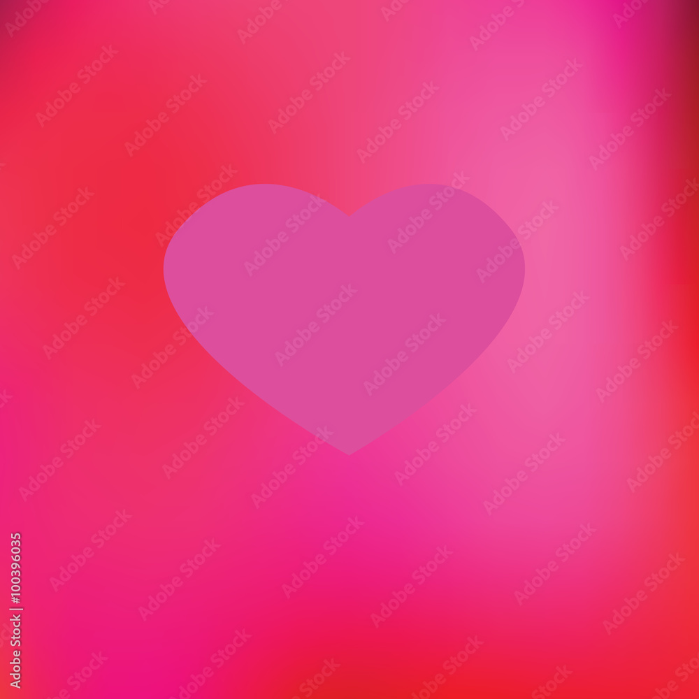 pink heart and red shade background