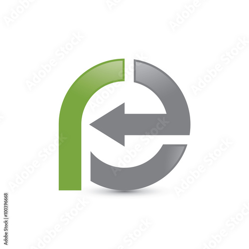Arrow Letter R E Logo