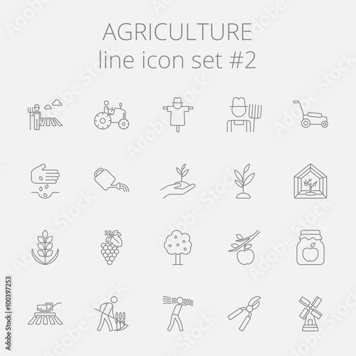 Agriculture icon set.