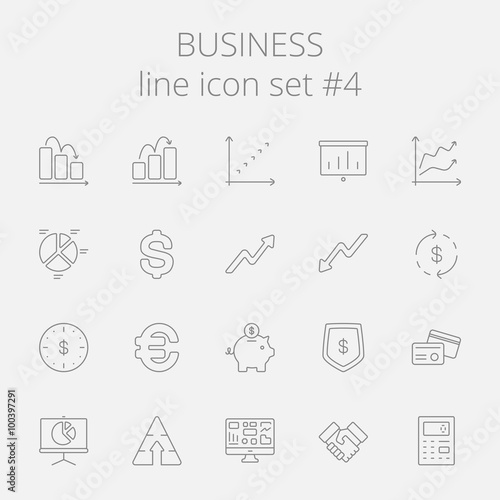 Business icon set.