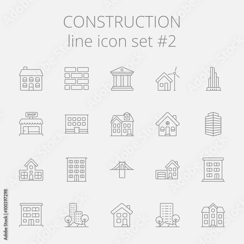 Construction icon set.