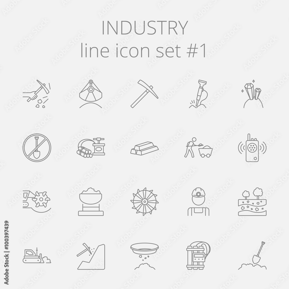 Industry icon set. Industry icon set.