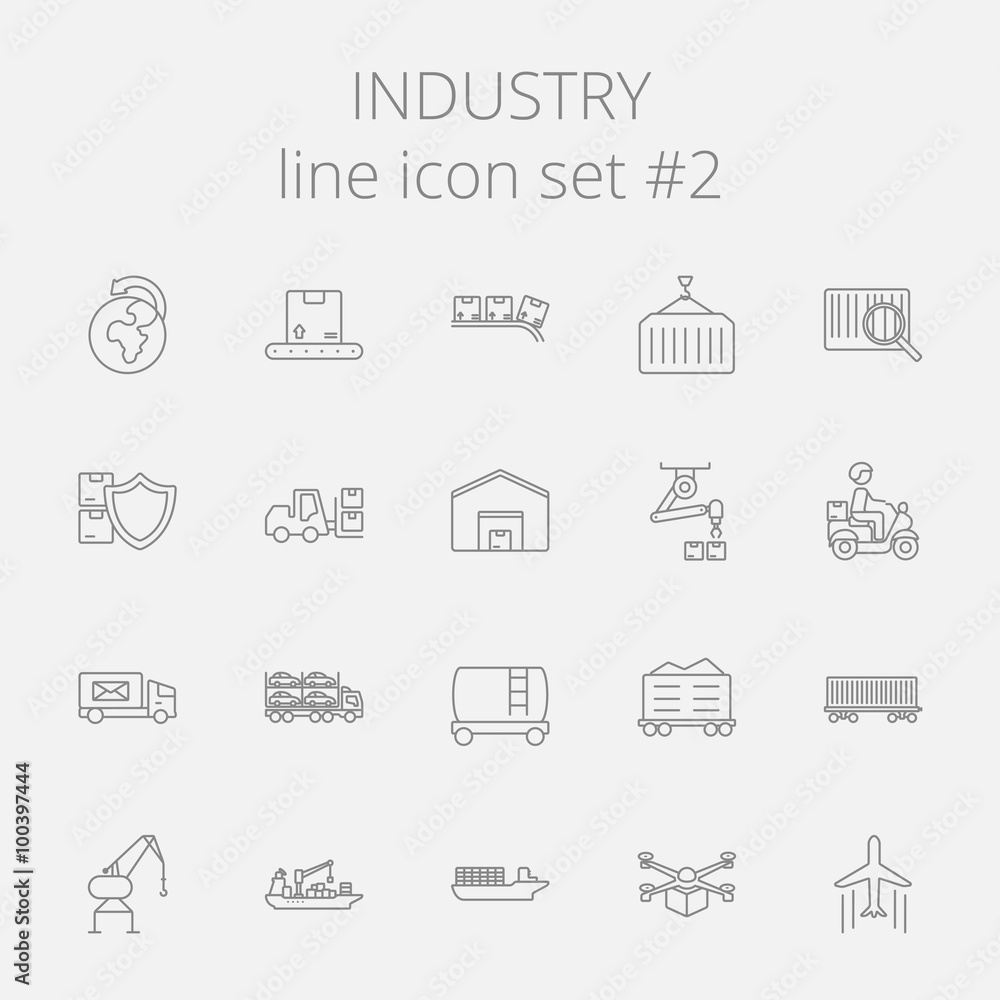 Industry icon set.
