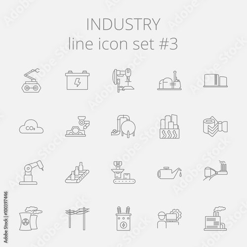 Industry icon set.