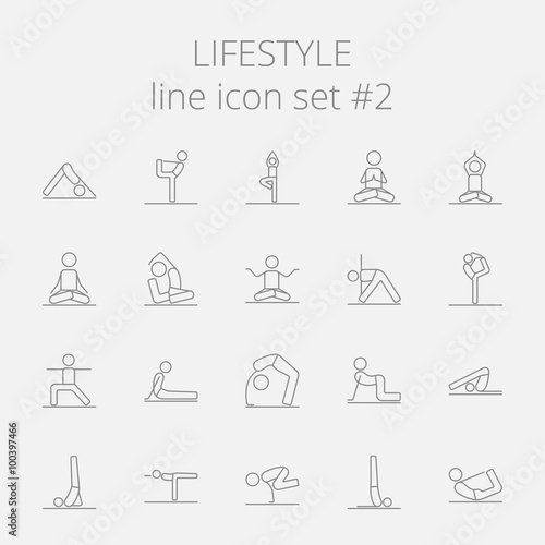 Lifestyle icon set.