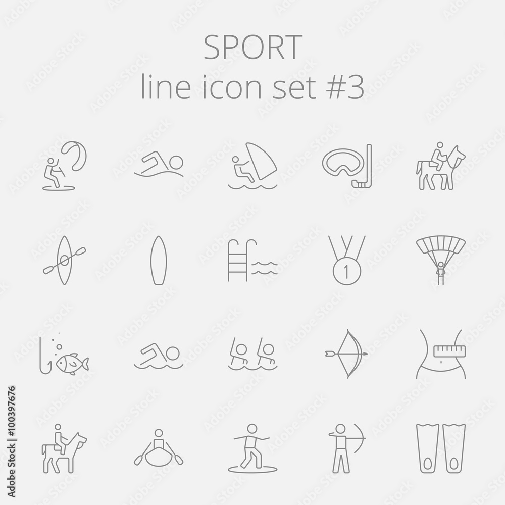 Sport icon set. Sport icon set.