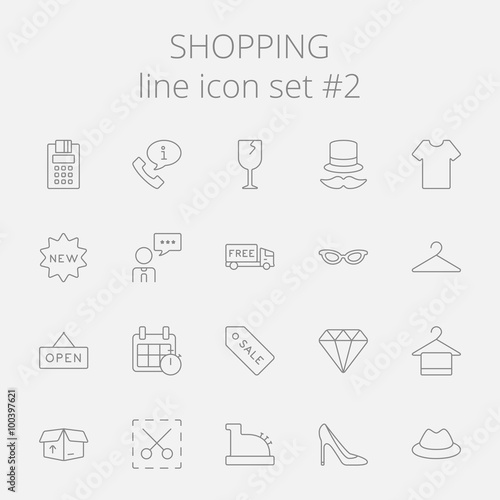 Shopping icon set.