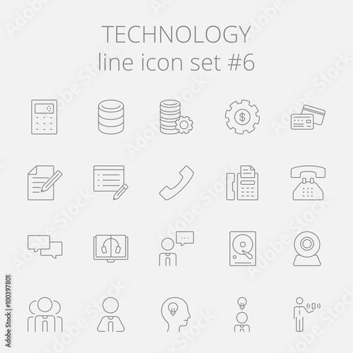Technology icon set.