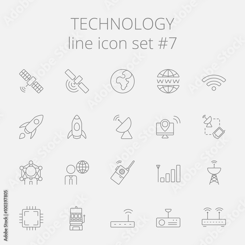 Technology icon set.