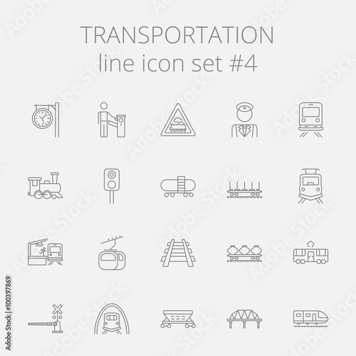 Transportation icon set.