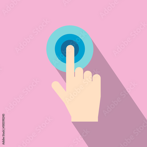 Click hand flat icon