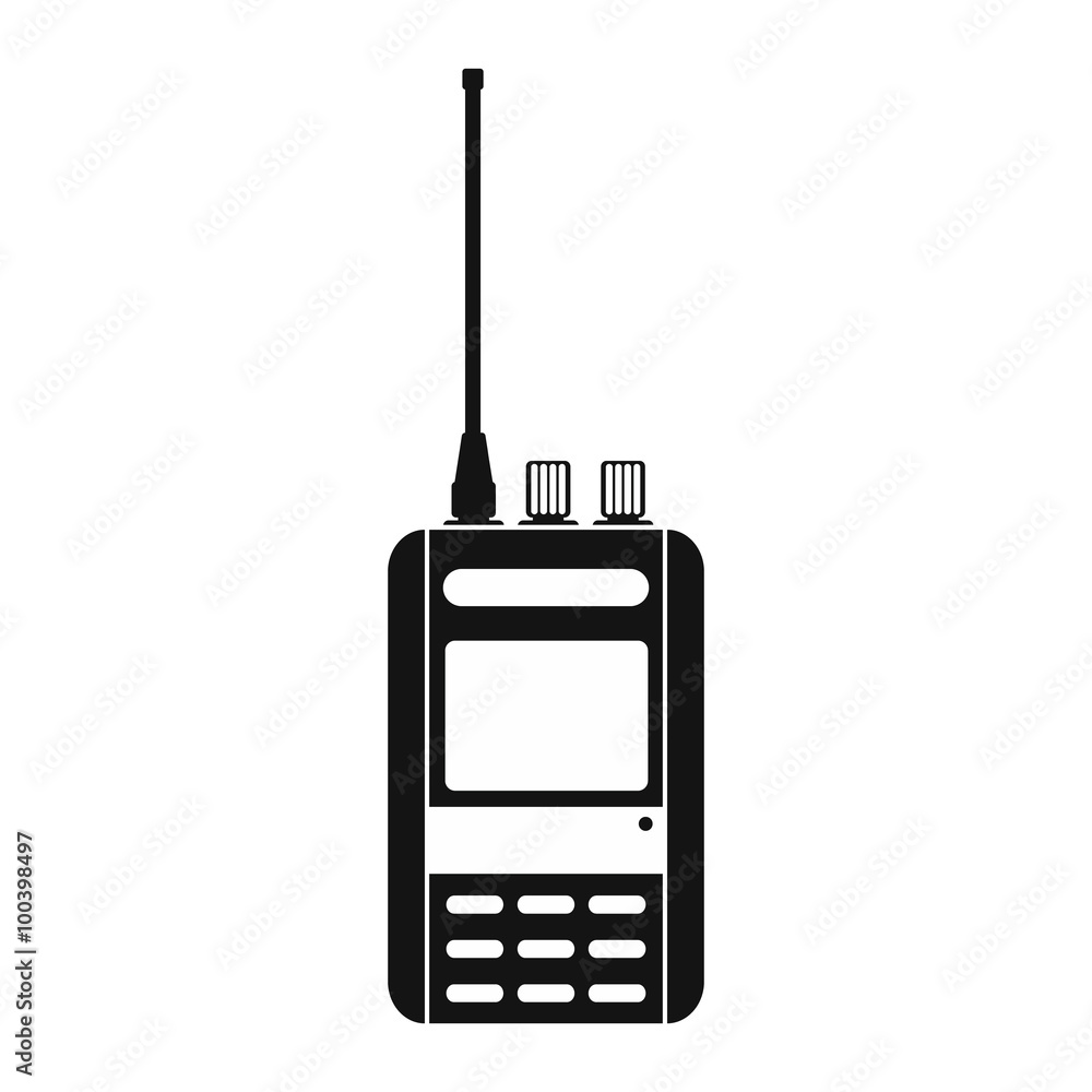 Obraz premium Radio black simple icon