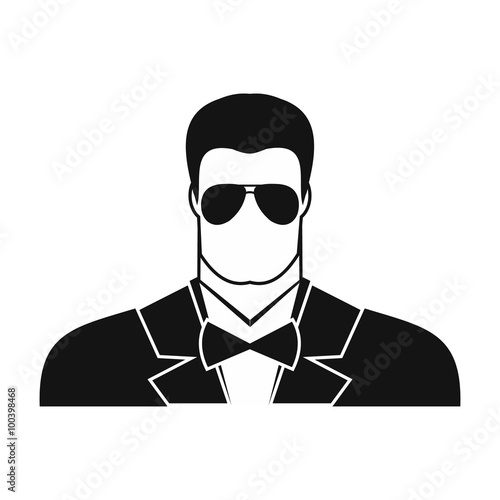 Bodyguard agent man icon