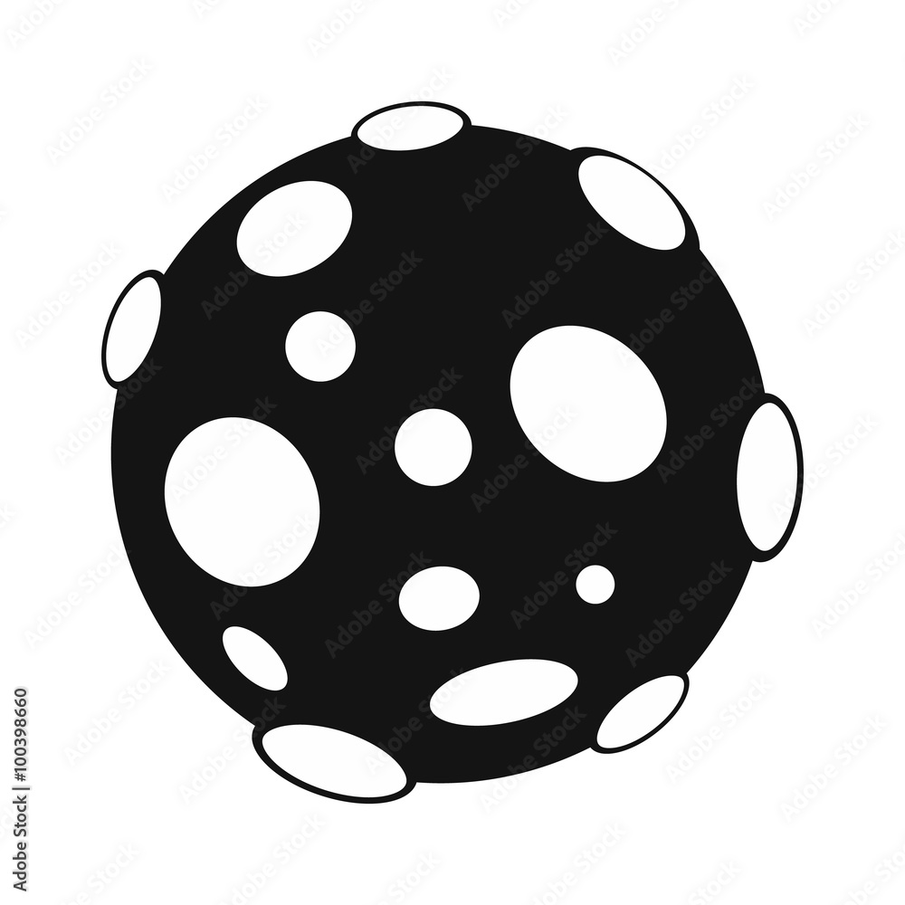 Fototapeta premium Moon black simple icon