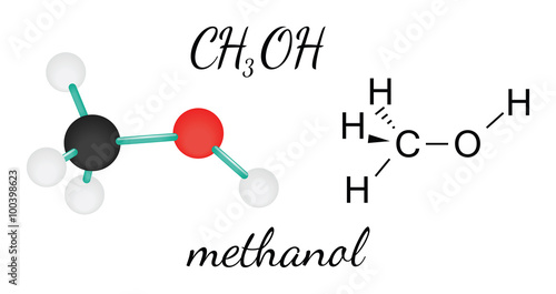 фотографія CH3OH methanol molecule