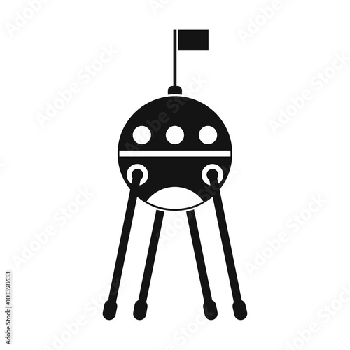 Sputnik black simple icon
