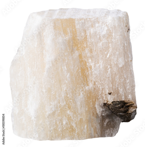 Fotografía gypsum (alabaster) mineral stone isolated