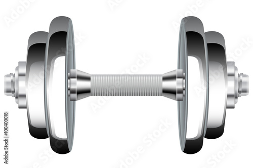 Metal dumbbells. Chrome Weights.