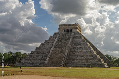 Mayan Pyramid of Kukulkan  El Castillo   Chichen Itza  Mexico.