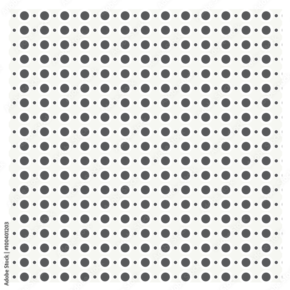 Vector Seamless pattern with dotted circles repeating texture St