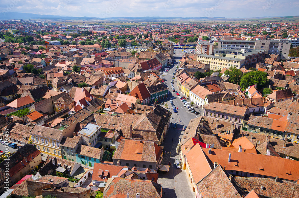 Medieval Sibiu town in Romania