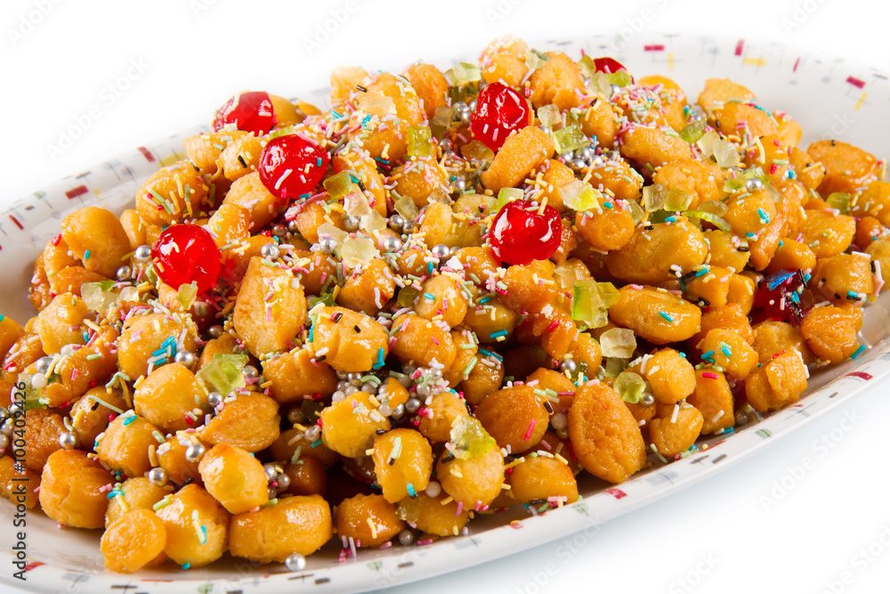 traditional Italian Christmas stuffoli honey balls traditional Italian Christmas stuffoli honey balls