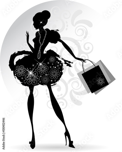 Elegant woman shopping