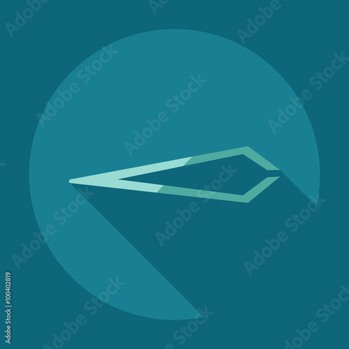 Flat modern design with shadow icons tweezers
