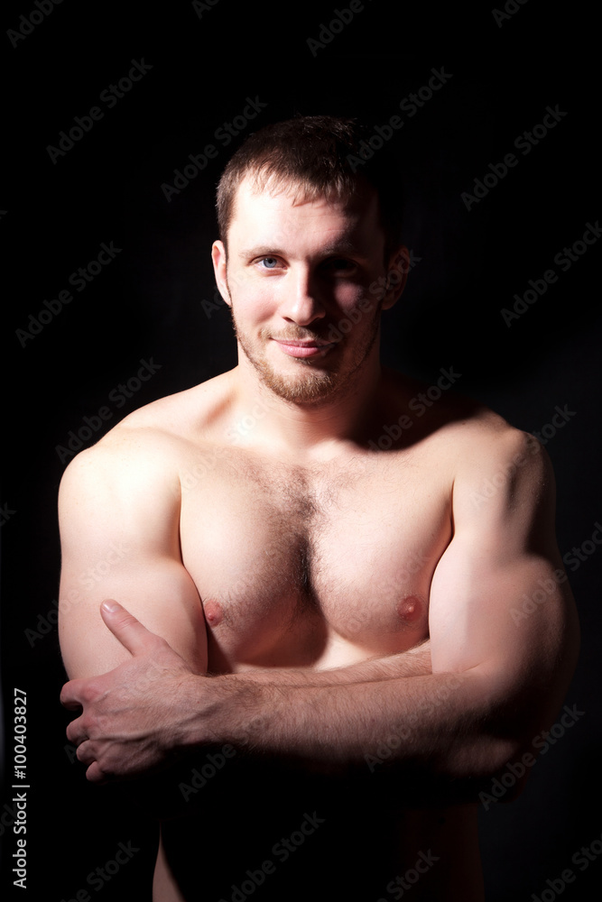 Portrait of shirtless handsome man Portrait of shirtless handsome man