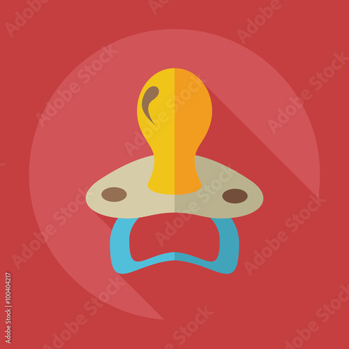 Flat modern design with shadow icons soother
