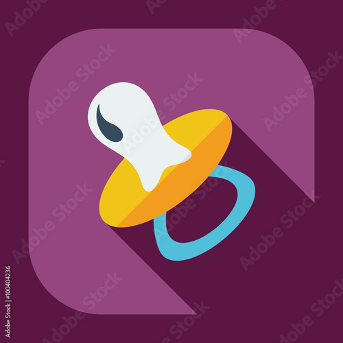 Flat modern design with shadow icons soother
